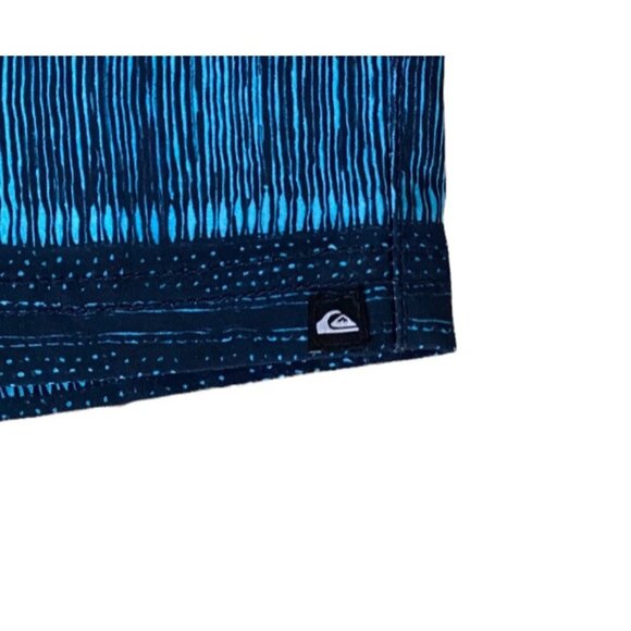 Quiksilver Mens Amphibian Board Shorts Swim Surf Trunks Blue Logo Sz 25 Pocket - Picture 3 of 7